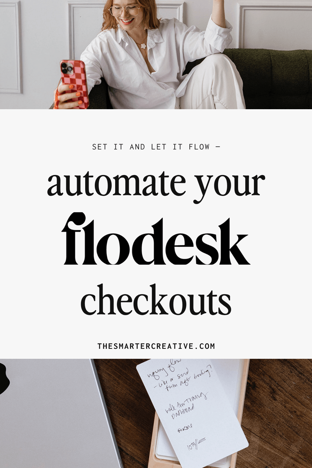 Flodesk checkout automation setup tutorial for creative business owners.